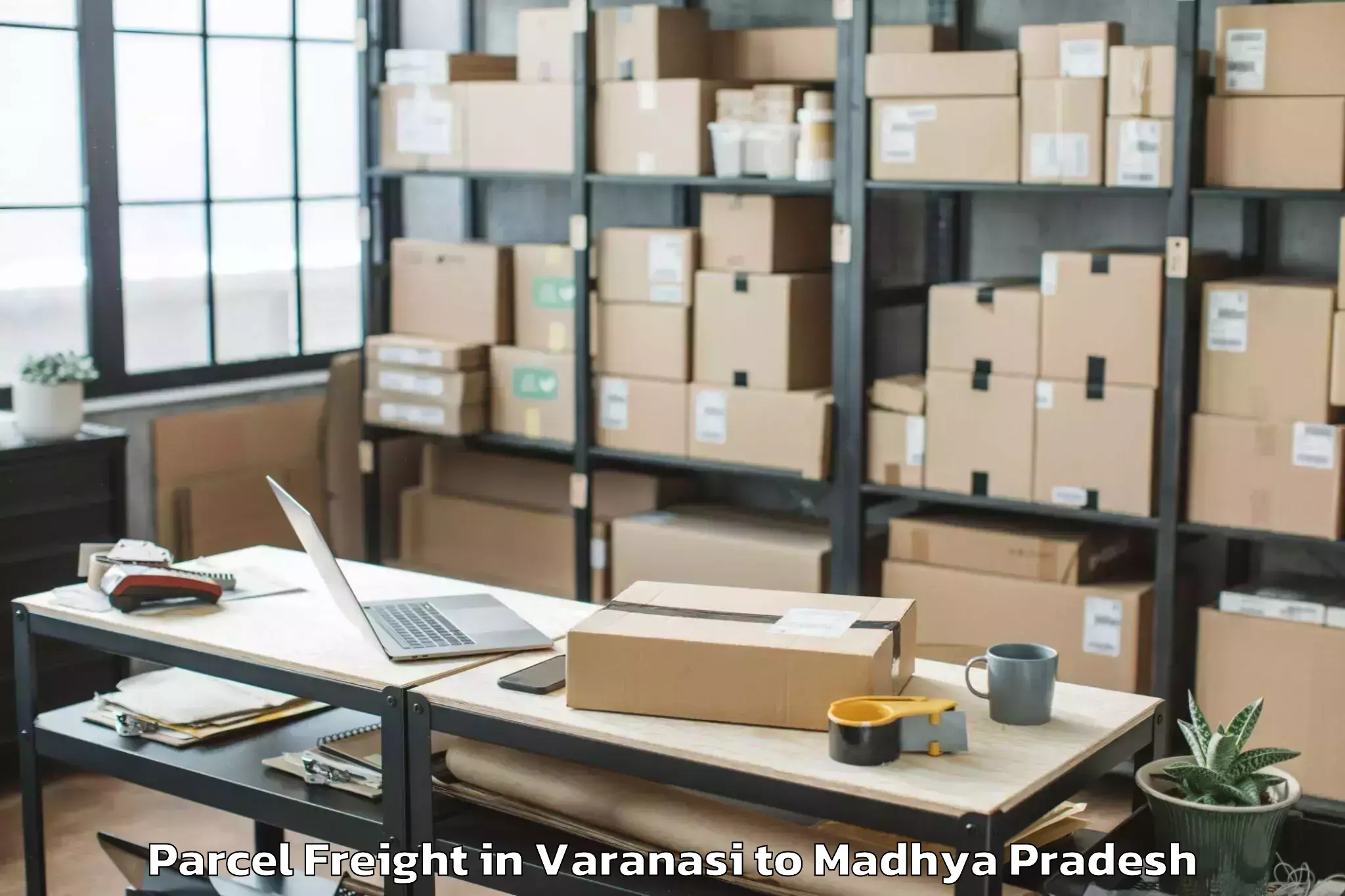 Top Varanasi to Ajaigarh Parcel Freight Available